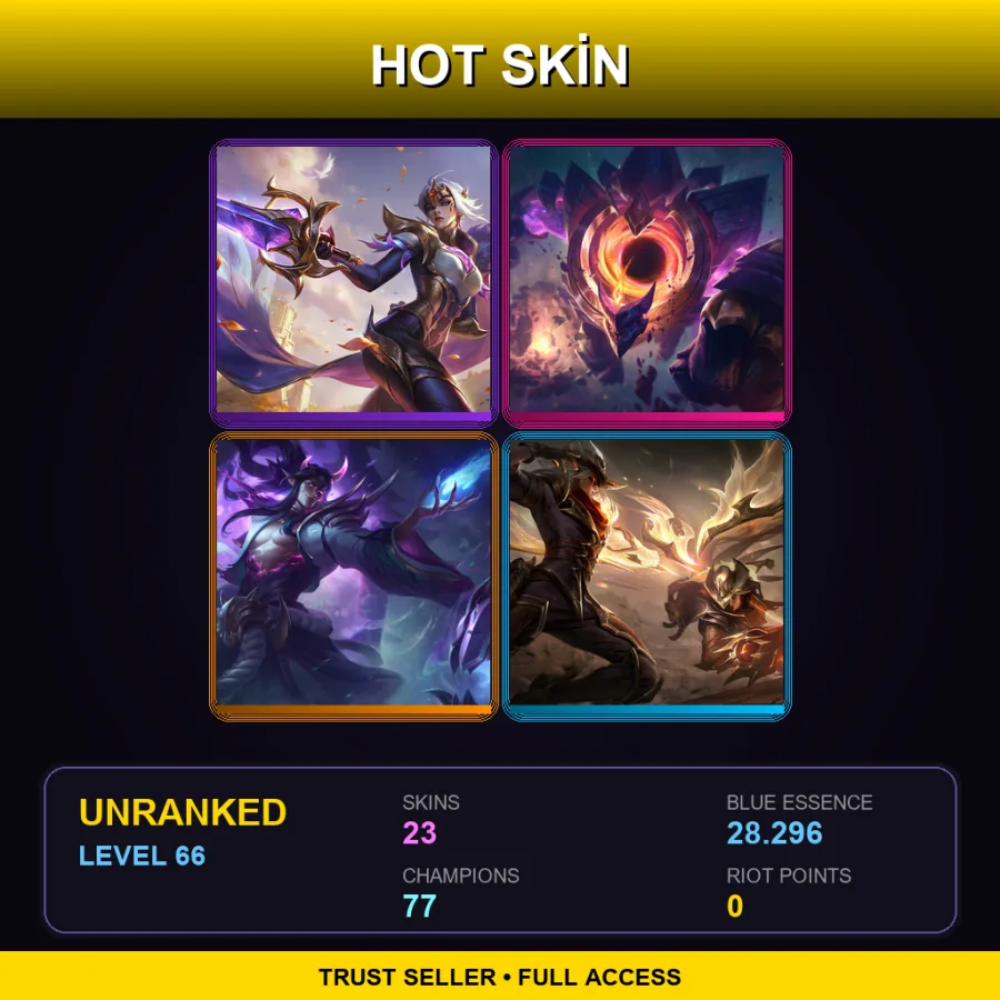 TR | Lv66 | Unranked | 23 Skin | 77 Champ