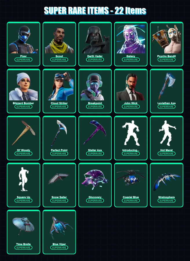 [PC/XBOX/PSN] | Fixer | Scout | Darth Vader | Galaxy | Psycho Bandit | 489 skin | 503 pickaxe | 382 emote | 319 glider | Lv6323