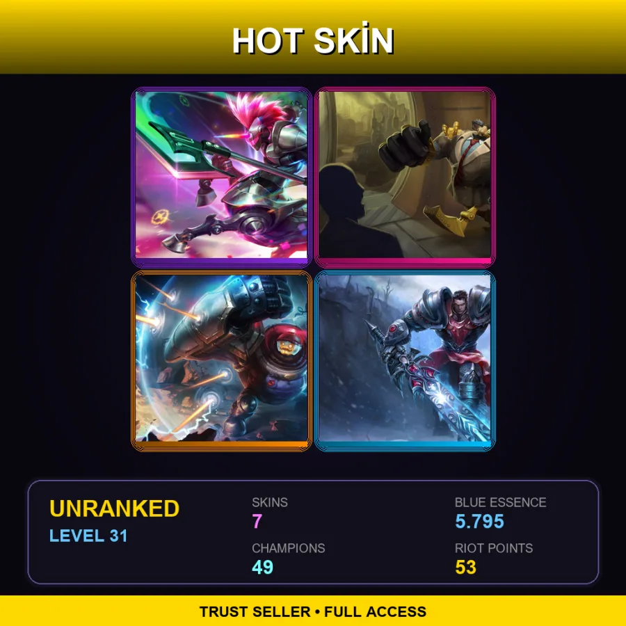 TR | Lv31 | Unranked | 7 Skin | 49 Champ