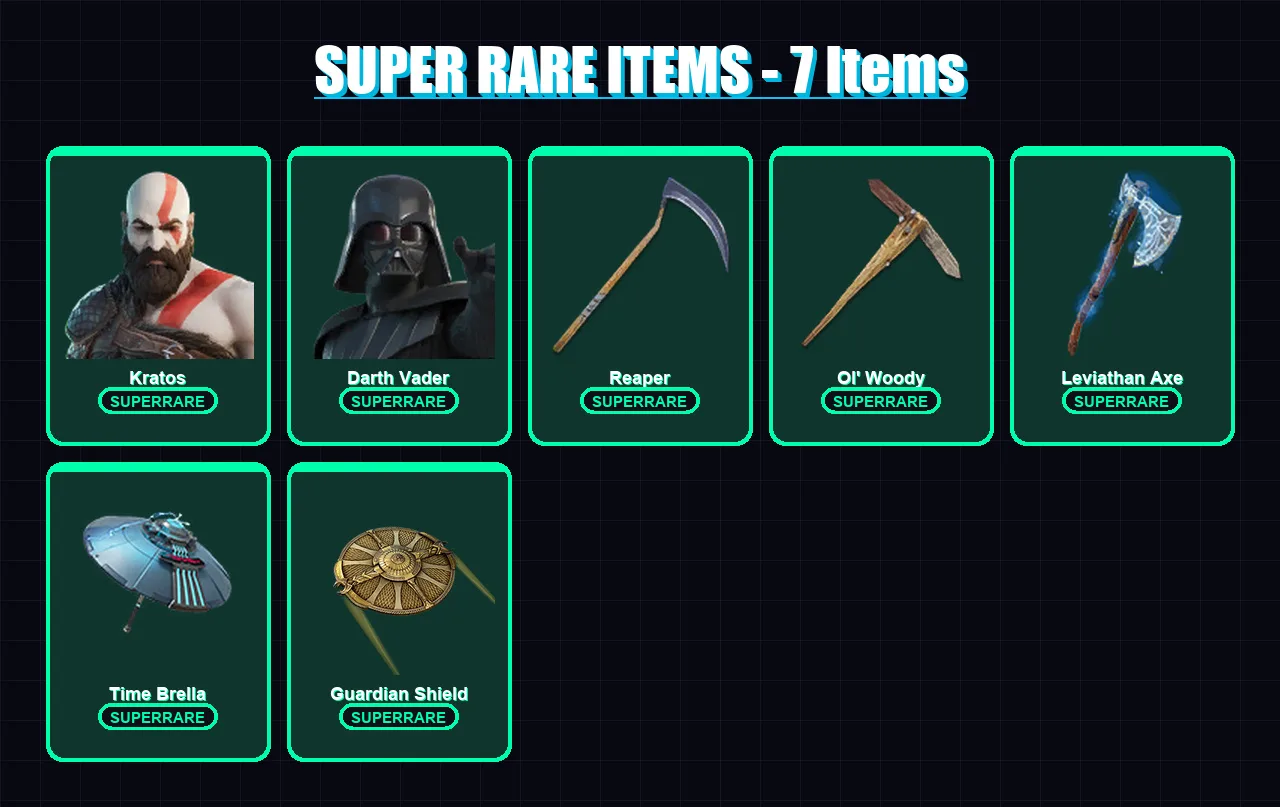 [PS4/PS5/PC] | Kratos | Darth Vader | The Imagined | Predator | Gear Specialist Maya | 255 skin | 346 pickaxe | 238 emote | 237 glider | Lv4192