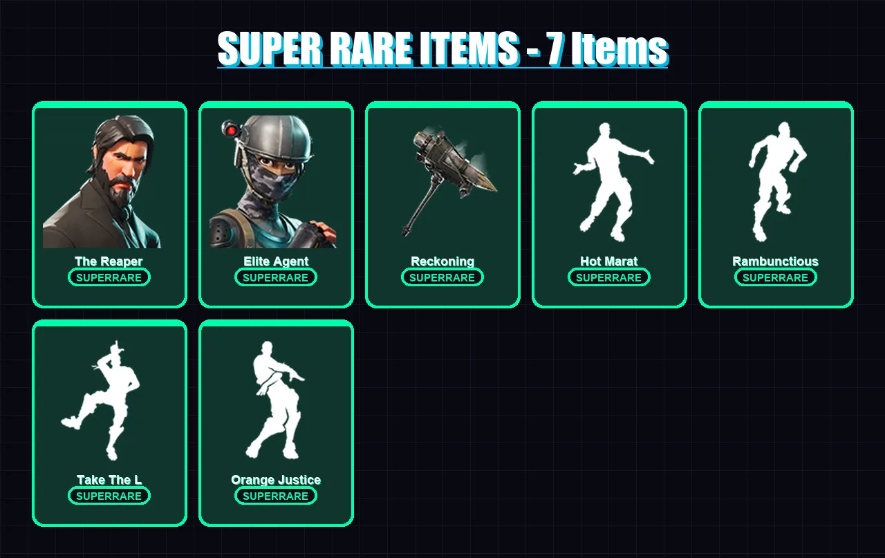 [PC/PSN] | The Reaper | Elite Agent | Dark Voyager | Hybrid | Raven | 65 skin | 47 pickaxe | 61 emote | 54 glider | Lv644