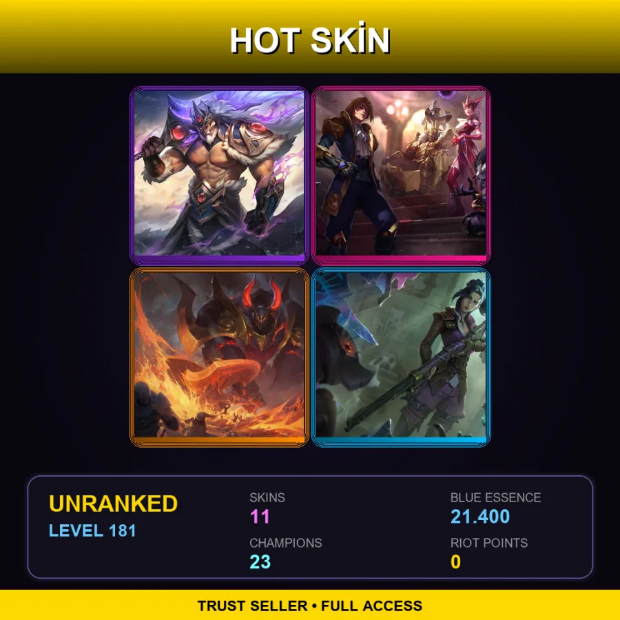 LAN | Lv181 | Unranked | 11 Skin | 23 Champ — Vindicator Vayne