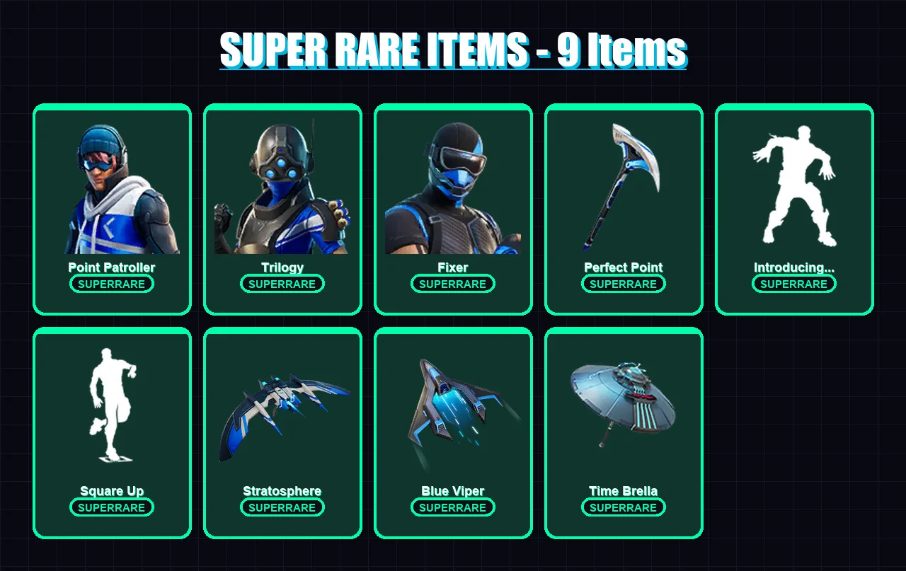 [PC/XBOX/PSN] | Point Patroller | Trilogy | Fixer | Midas | Ultima Knight | 102 skin | 195 pickaxe | 136 emote | 157 glider | Lv2967 — Fortnite account