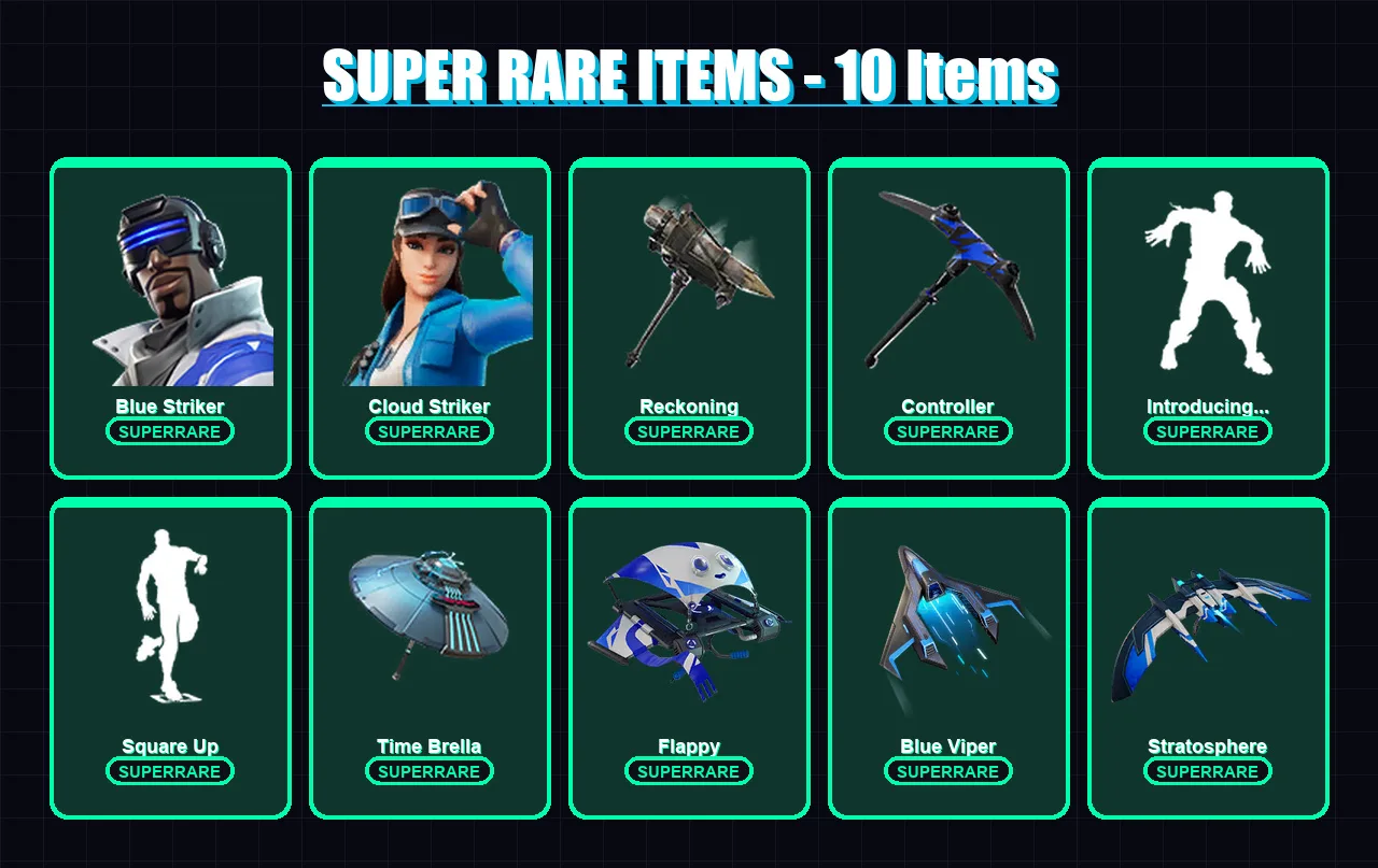 [PC] | Blue Striker | Cloud Striker | Fade | Malice | Cuddle Team Leader | 85 skin | 137 pickaxe | 165 emote | 119 glider | Lv2230