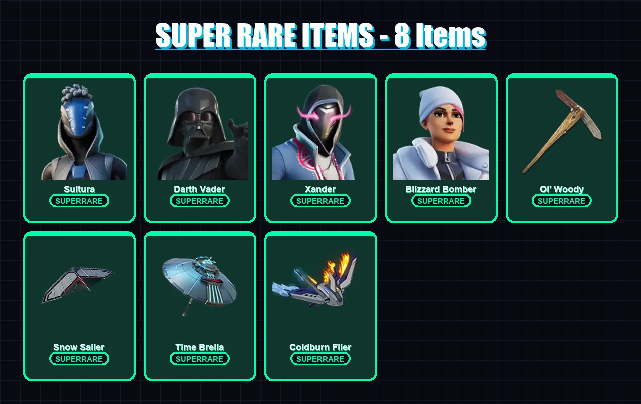 [PC/XBOX/PSN] | Sultura | Darth Vader | Xander | Blizzard Bomber | Ronin | 166 skin | 168 pickaxe | 154 emote | 118 glider | Lv1832 — Fortnite account