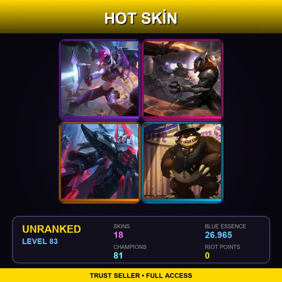 VN | Lv83 | Unranked | 18 Skin | 81 Champ