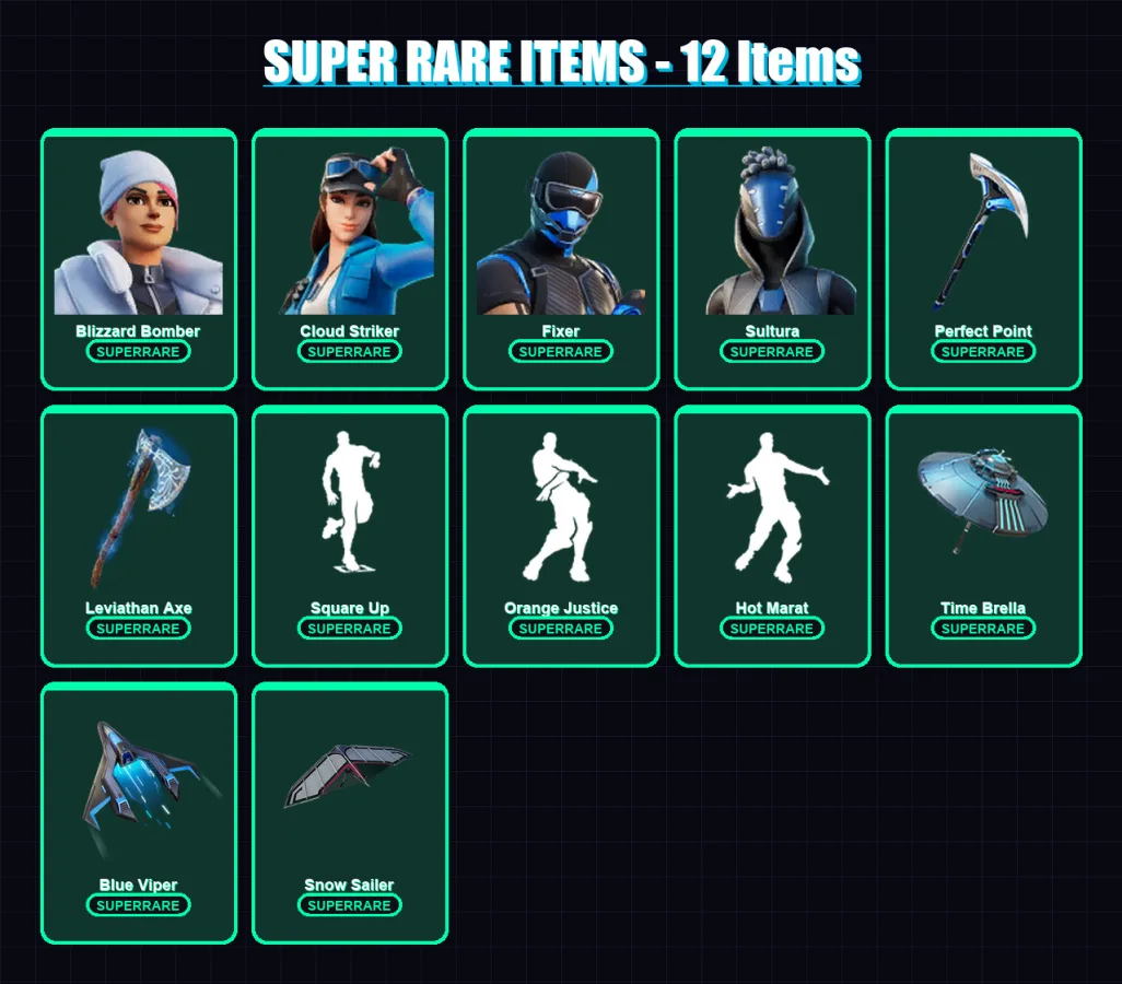 [PS4/PS5/XBOX/PC] | Blizzard Bomber | Cloud Striker | Fixer | 169 skin | Lv3338