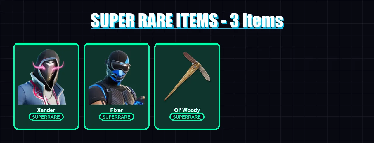 [PC] | Xander | Fixer | Hangtime | Polar Peely | Swish | 13 skin | 45 pickaxe | 44 emote | 44 glider | Lv799 — Fortnite account