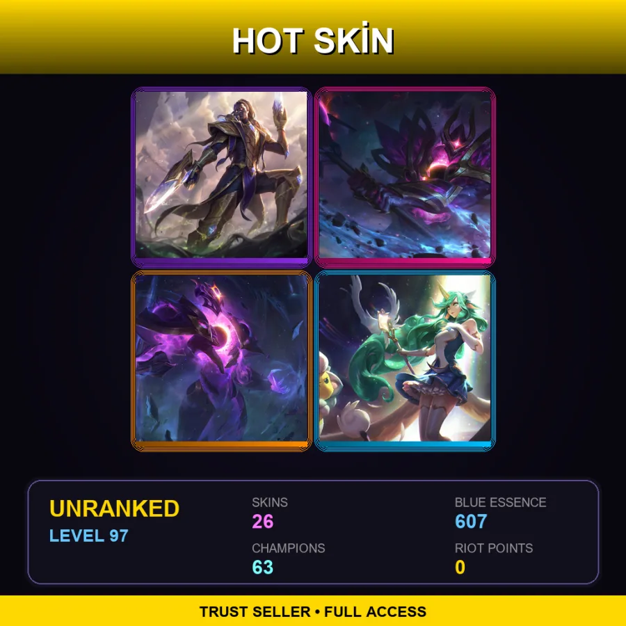LAS | Lv97 | Unranked | 26 Skin | 63 Champ — Frostblade Irelia