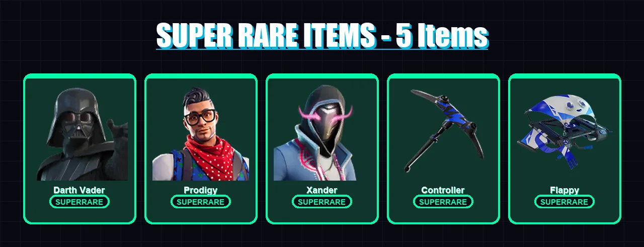 [PC] | Darth Vader | Prodigy | Xander | Paradigm (Reality-659) | Malik | 42 skin | 51 pickaxe | 23 emote | 40 glider | Lv479