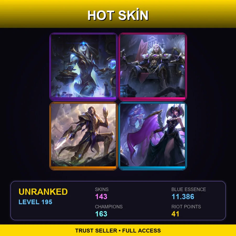 EUNE | Lv195 | Unranked | 143 Skin | 163 Champ — Sea Dog Yasuo