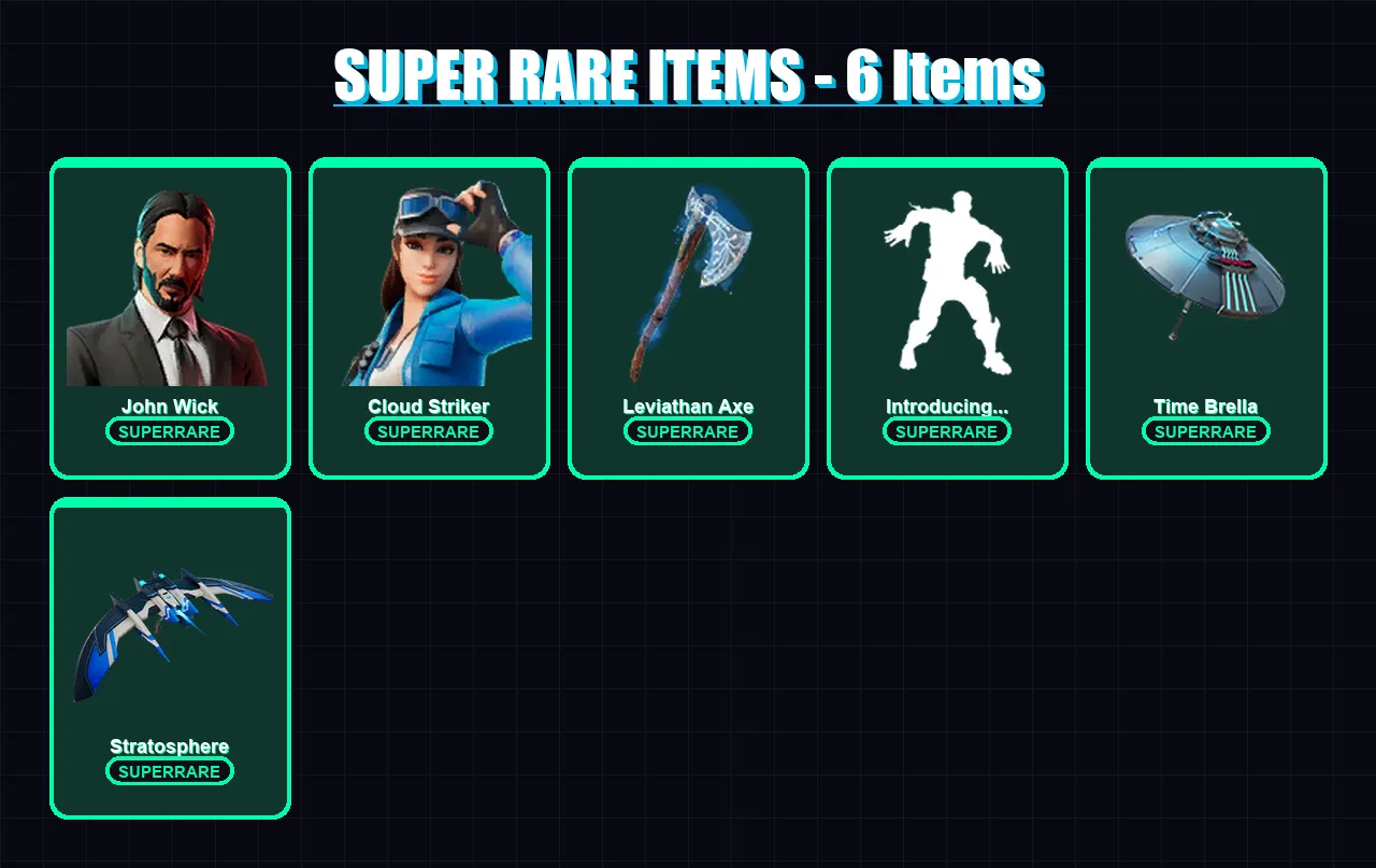 [PC/XBOX] | John Wick | Cloud Striker | Predator | Menace | Vi | 122 skin | 106 pickaxe | 88 emote | 59 glider | Lv655 — Fortnite account