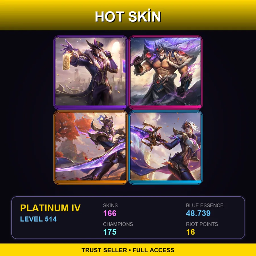 BR | Lv514 | Platinum IV | 166 Skin | 175 Champ