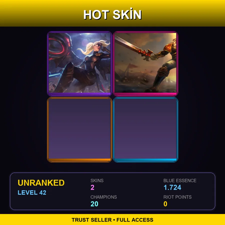 TR | Lv42 | Unranked | 2 Skin | 20 Champ