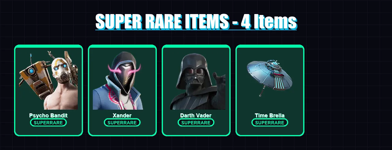 [PC/PSN] | Psycho Bandit | Xander | Darth Vader | Peter Griffin | The Imagined | 131 skin | 154 pickaxe | 138 emote | 123 glider | Lv2225