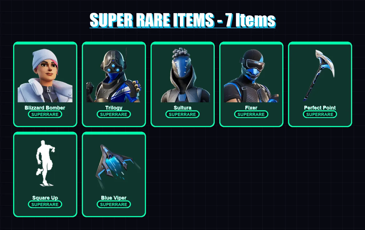 [PS4/PS5/XBOX/PC] | Blizzard Bomber | Trilogy | Sultura | Fixer | Mandalorian | 54 skin | 62 pickaxe | 37 emote | 45 glider | Lv622