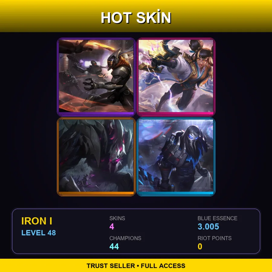 VN | Lv48 | Iron I | 4 Skin | 44 Champ