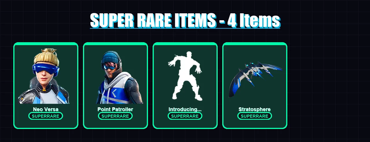 [PS4/PS5/XBOX/PC] | Neo Versa | Point Patroller | Deadpool | Gear Specialist Maya | Fade | 8 skin | 4 pickaxe | 6 emote | 8 glider | Lv49