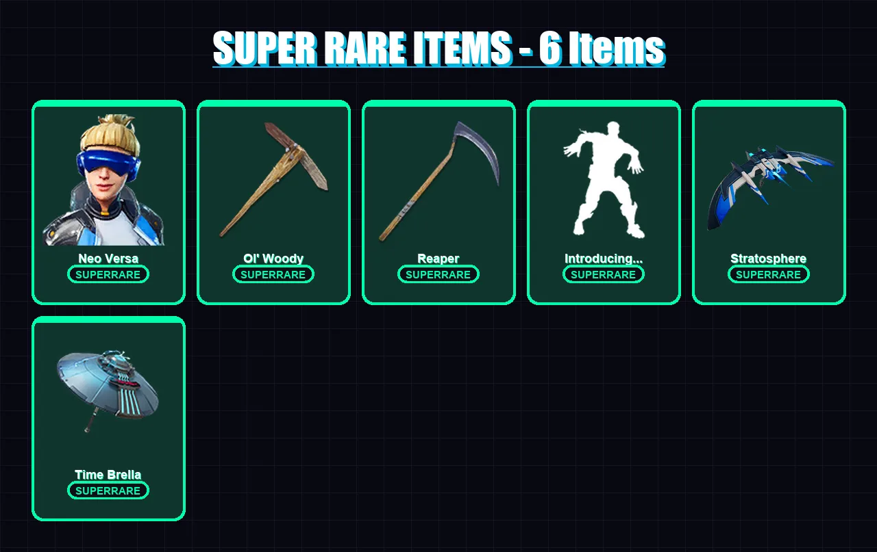 [PC] | Neo Versa | Hades | Son Goku | The Imagined | Menace | 138 skin | 184 pickaxe | 109 emote | 132 glider | Lv2272