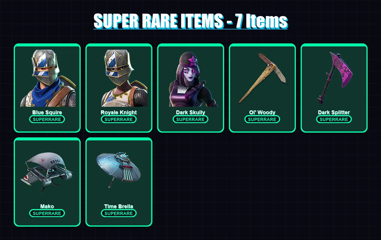 [PC] | Blue Squire | Royale Knight | Dark Skully | Mandalorian | Catalyst | 58 skin | 81 pickaxe | 59 emote | 80 glider | Lv1110