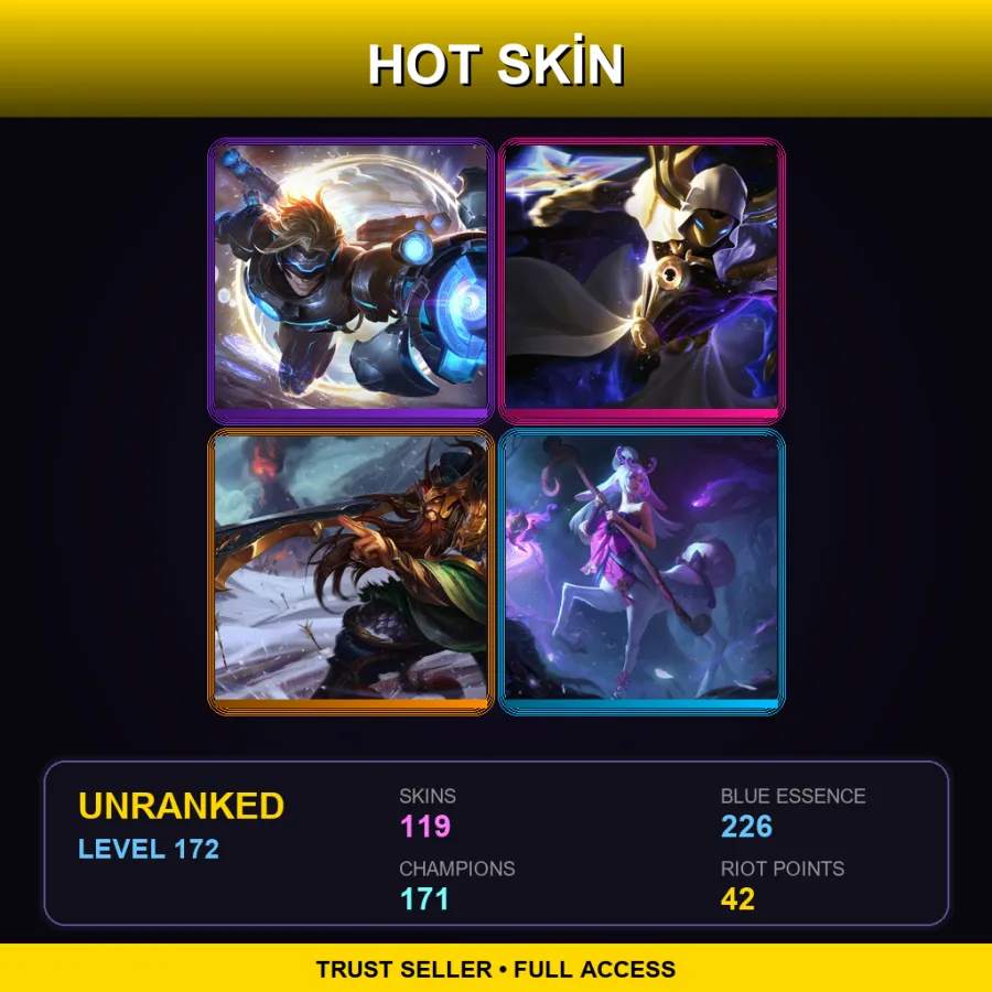 TR | Lv172 | Unranked | 119 Skin | 171 Champ