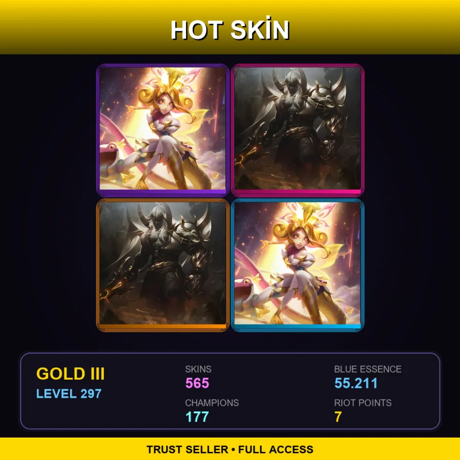 TR | Lv297 | Gold III | 565 Skin | 177 Champ