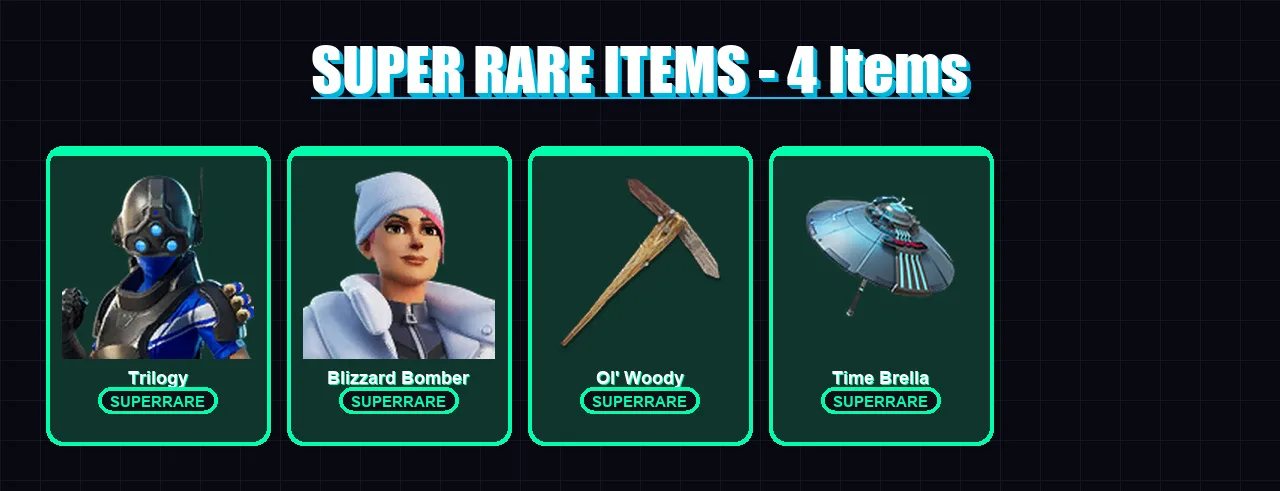 [PS4/PS5/XBOX/PC] | Trilogy | Blizzard Bomber | Bugs Bunny | Skips | The Foundation (Reforged) | 24 skin | 45 pickaxe | 65 emote | 32 glider | Lv546