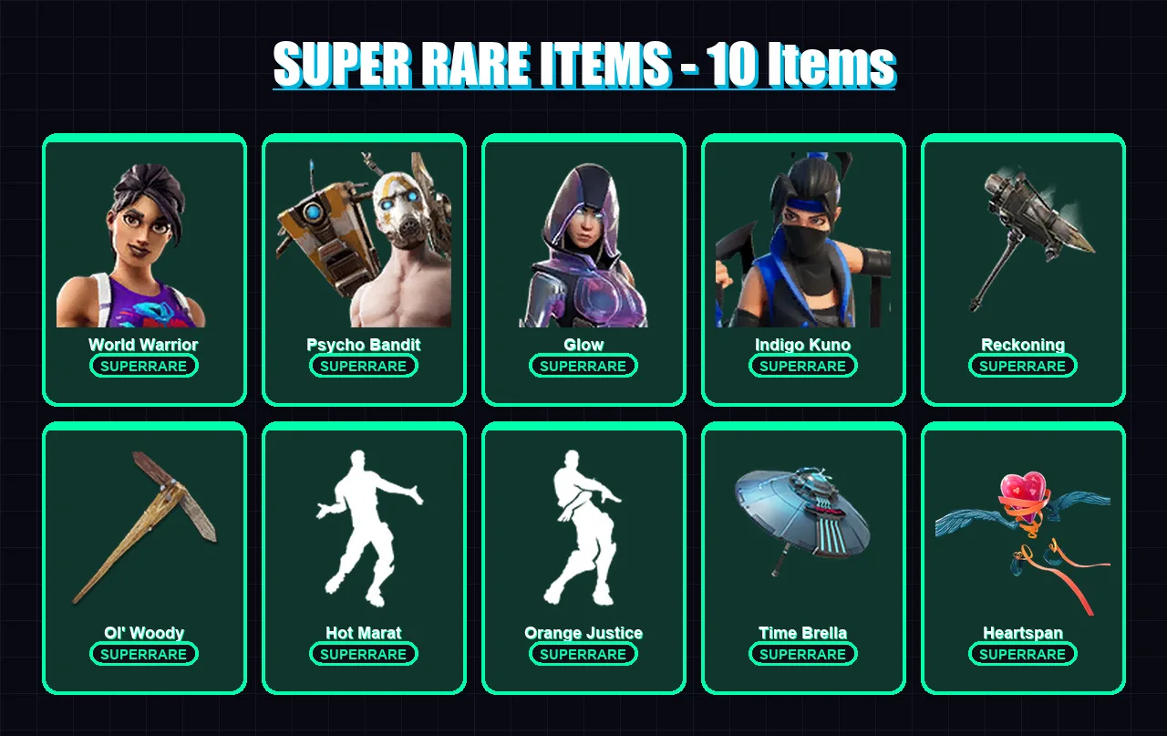 [PC/XBOX/PSN] | World Warrior | Psycho Bandit | Glow | Indigo Kuno | Blackheart | 107 skin | 127 pickaxe | 100 emote | 99 glider | Lv1496