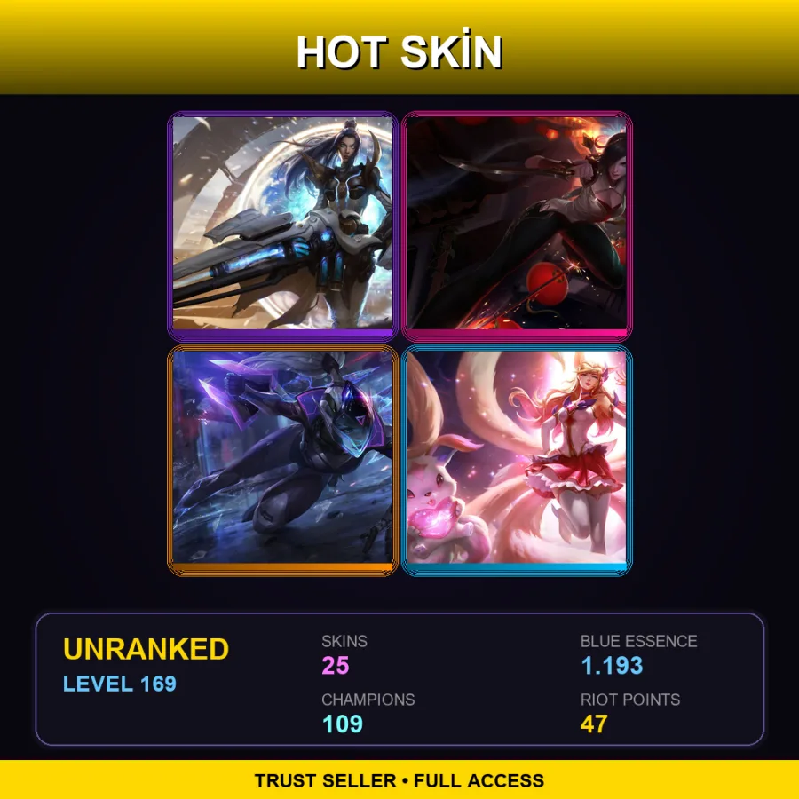 LAS | Lv169 | Unranked | 25 Skin | 109 Champ — Super Teemo