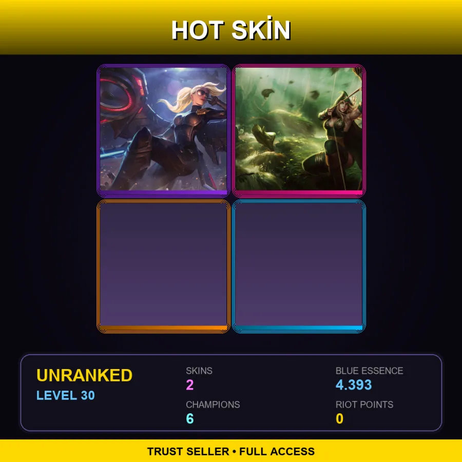 LAS | Lv30 | Unranked | 2 Skin | 6 Champ