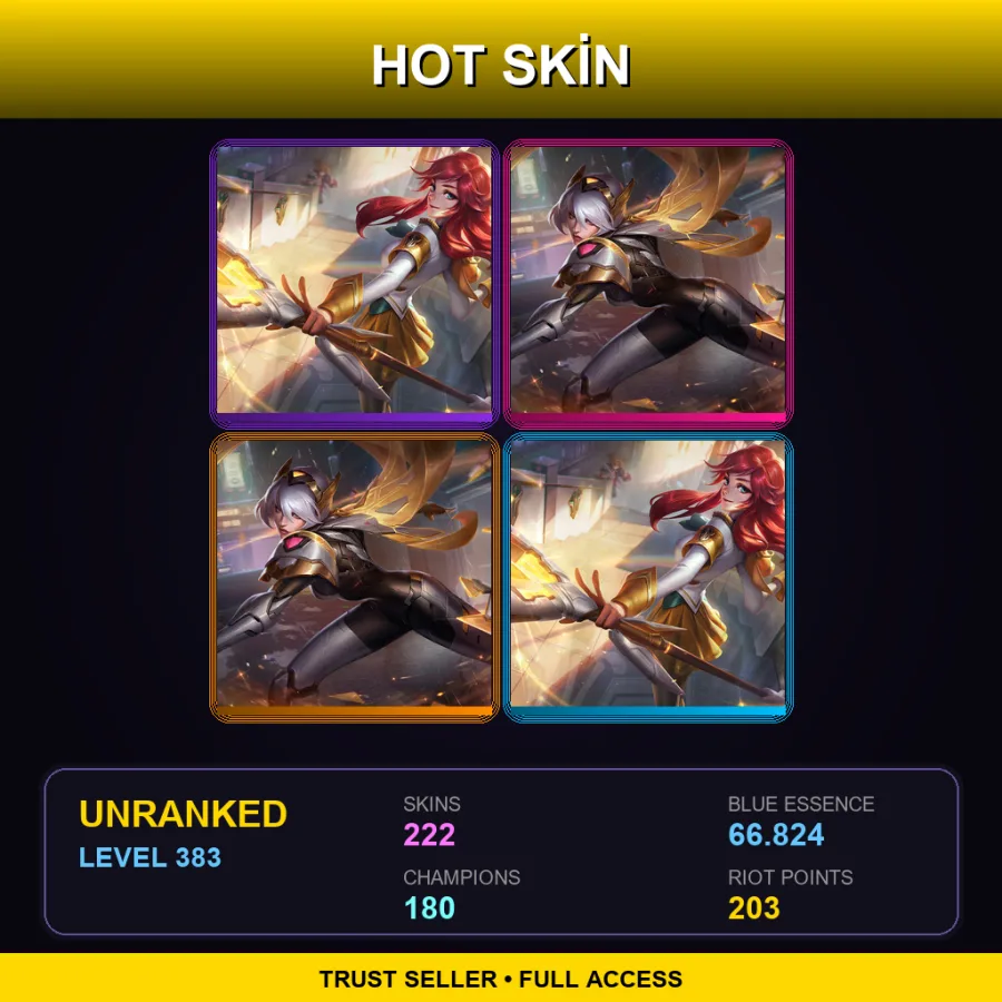 LAS | Lv383 | Unranked | 222 Skin | 180 Champ — Elderwood Hecarim