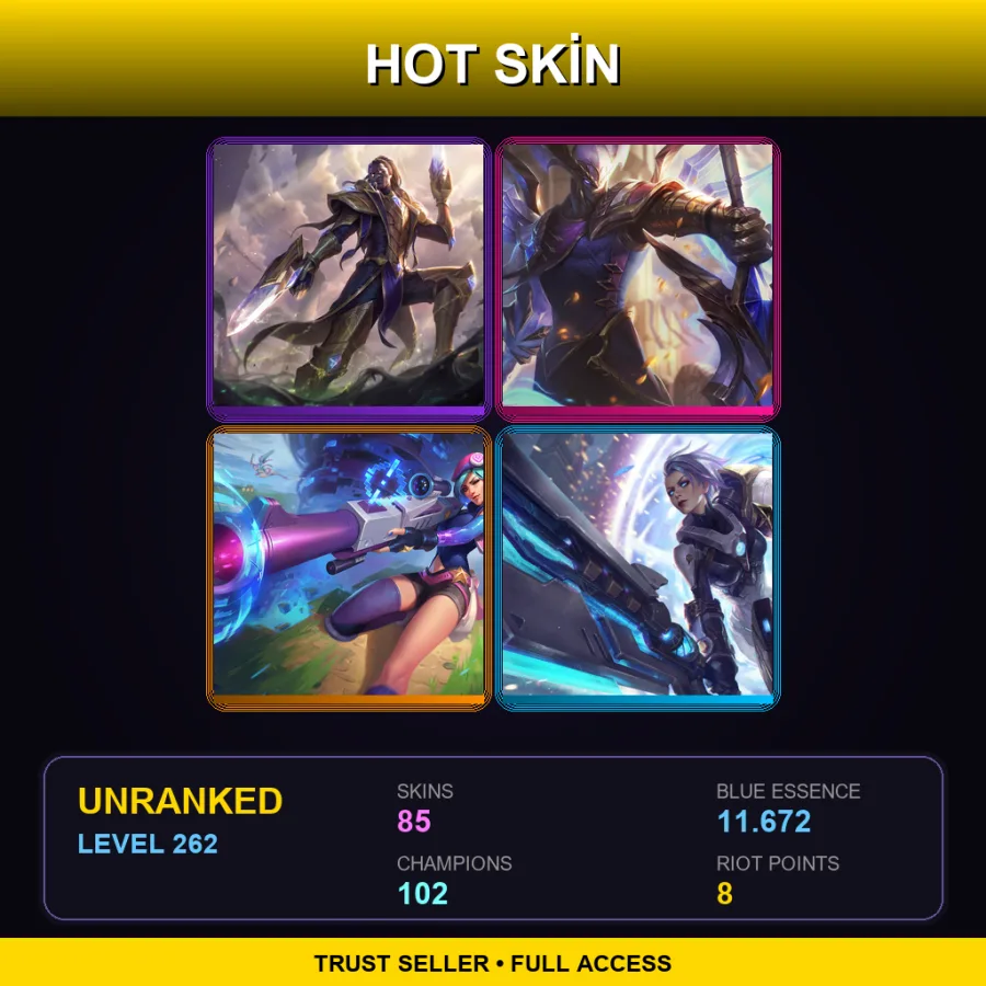 LAS | Lv262 | Unranked | 85 Skin | 102 Champ