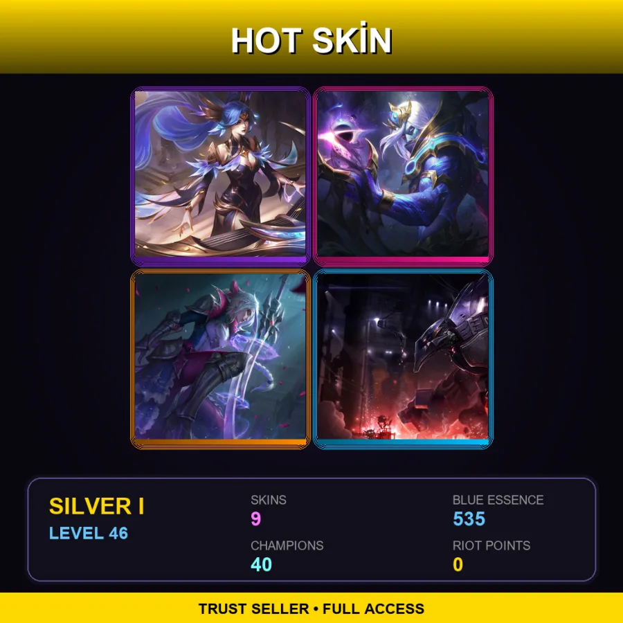 TR | Lv46 | Silver I | 9 Skin | 40 Champ