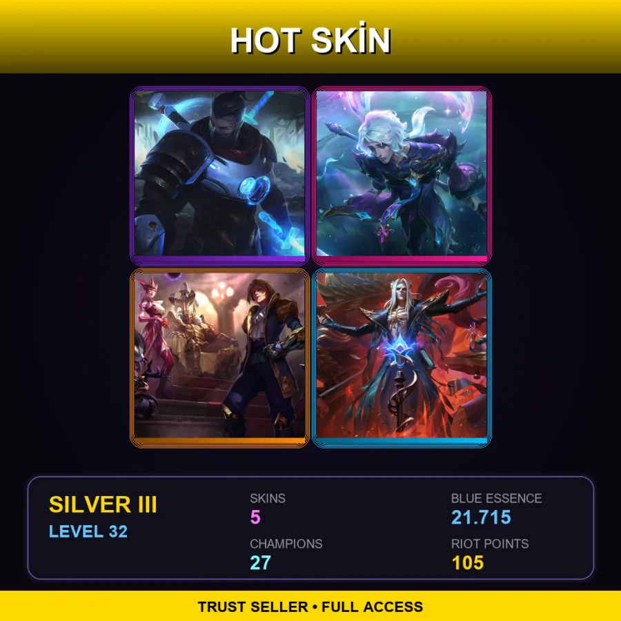 BR | Lv32 | Silver III | 5 Skin | 27 Champ