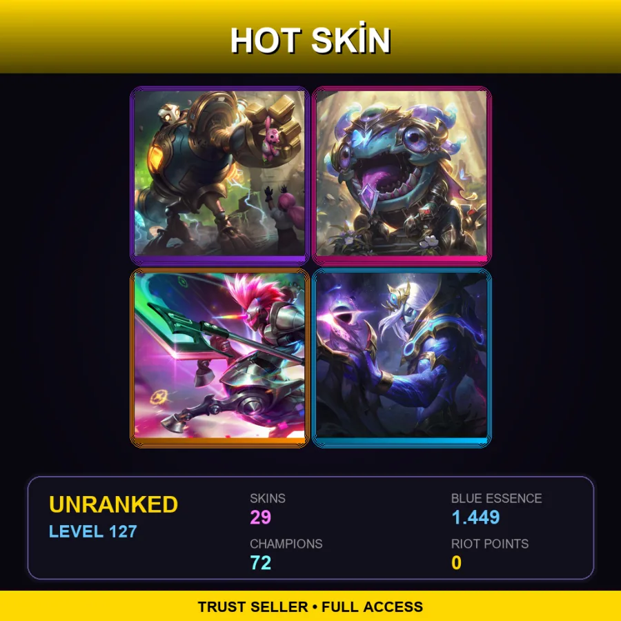 LAS | Lv127 | Unranked | 29 Skin | 72 Champ — Woad Ashe