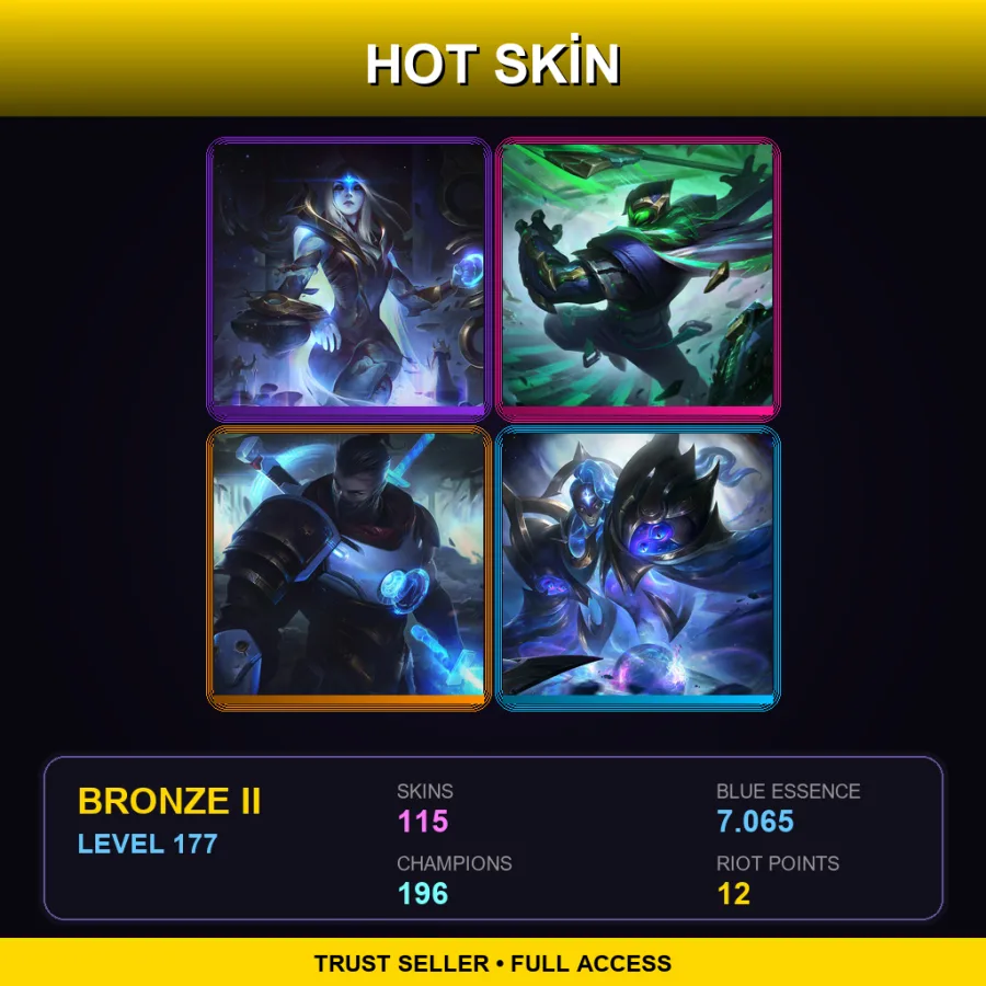 TR | Lv177 | Bronze II | 115 Skin | 196 Champ