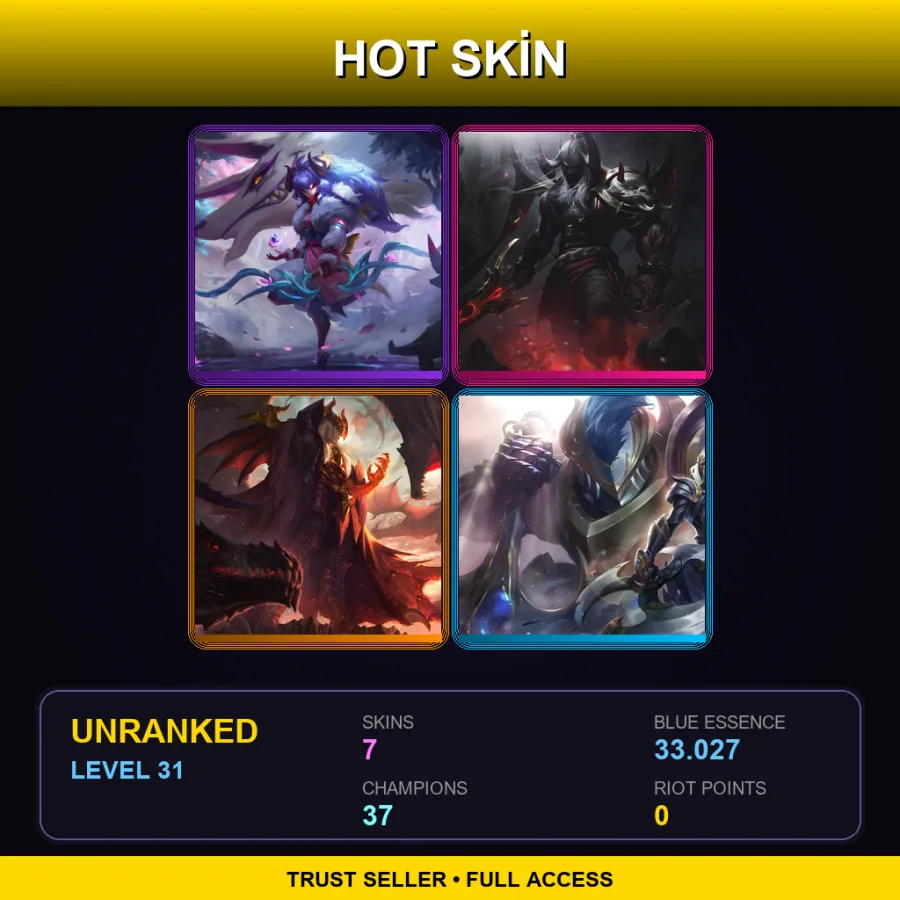 VN | Lv31 | Unranked | 7 Skin | 37 Champ
