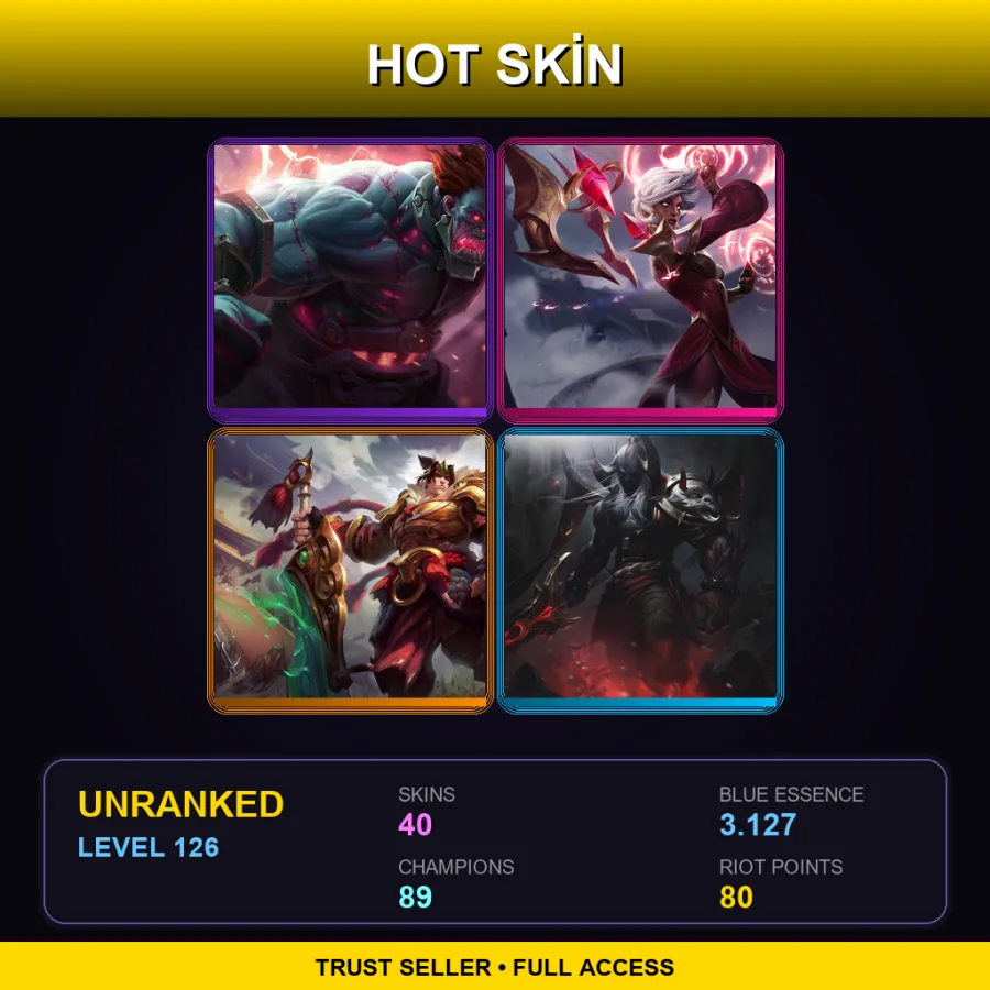 LAS | Lv126 | Unranked | 40 Skin | 89 Champ — Conqueror Karma