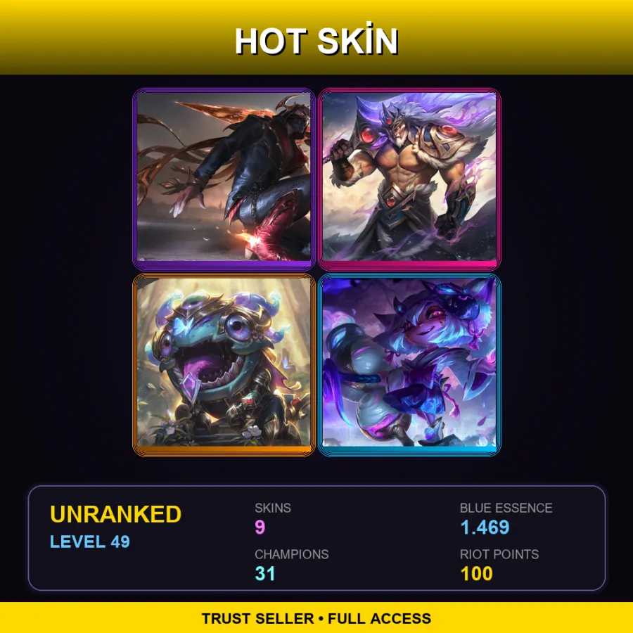 LAN | Lv49 | Unranked | 9 Skin | 31 Champ — Spirit Blossom Tristana