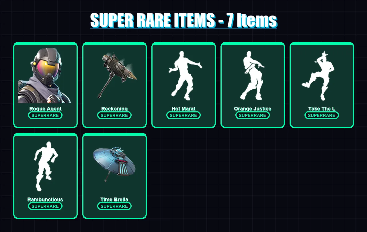 [PS4/PS5/XBOX/PC] | Rogue Agent | Peter Griffin | Omega | Chomp Sr. | Carbide | 58 skin | 81 pickaxe | 94 emote | 79 glider | Lv961