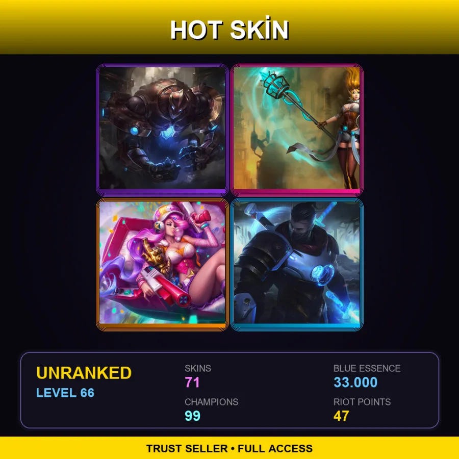 VN | Lv66 | Unranked | 71 Skin | 99 Champ