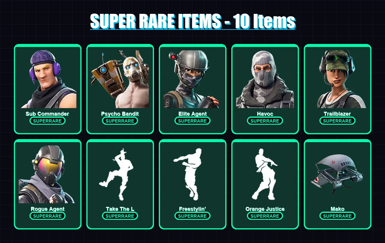 [PC/PSN] | Sub Commander | Psycho Bandit | Elite Agent | Havoc | Trailblazer | 27 skin | 54 pickaxe | 35 emote | 40 glider | Lv670 — Fortnite account