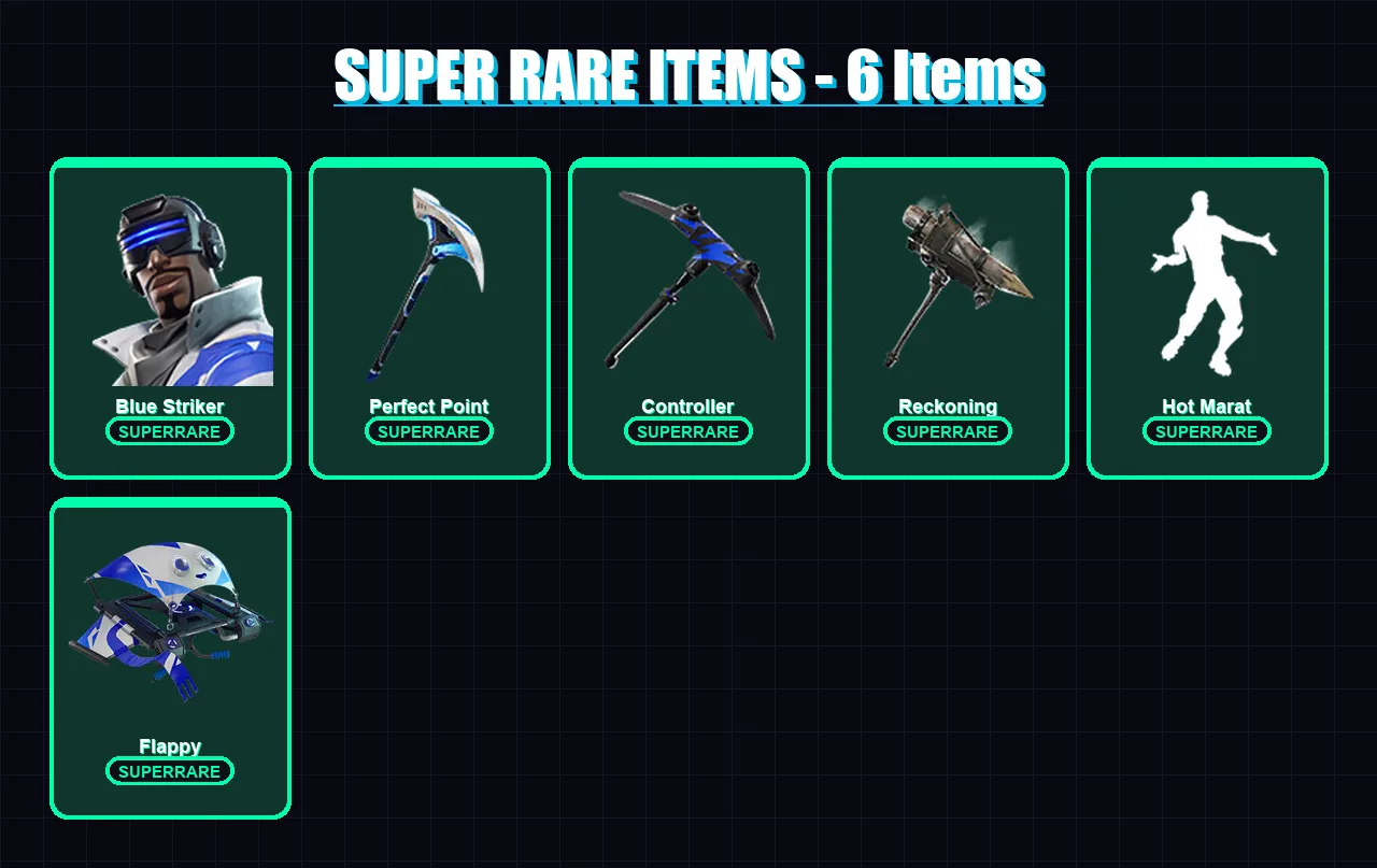[PS4/PS5/XBOX/PC] | Blue Striker | Supersonic | Calamity | Catalyst | Shogun | 18 skin | 19 pickaxe | 41 emote | 22 glider | Lv259