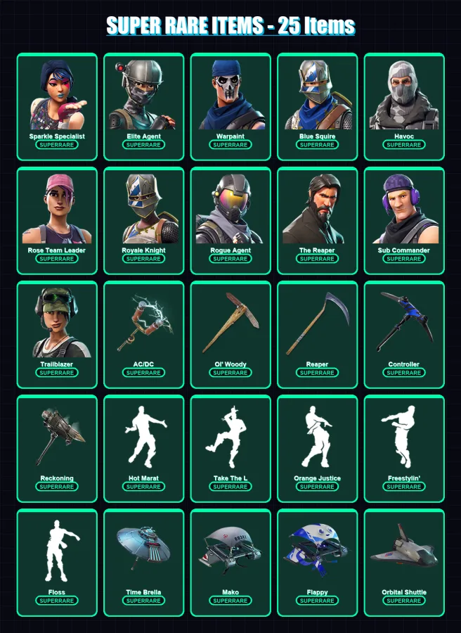 [PC/XBOX/PSN] | Sparkle Specialist | Elite Agent | Warpaint | Blue Squire | Havoc | 84 skin | 73 pickaxe | 69 emote | 83 glider | Lv1359 — Fortnite account