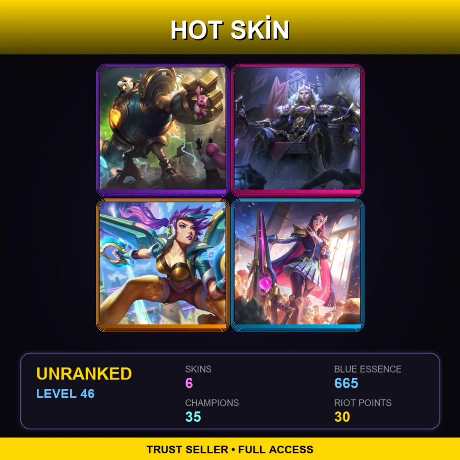 EUW | Lv46 | Unranked | 6 Skin | 35 Champ — Battle Academia Caitlyn