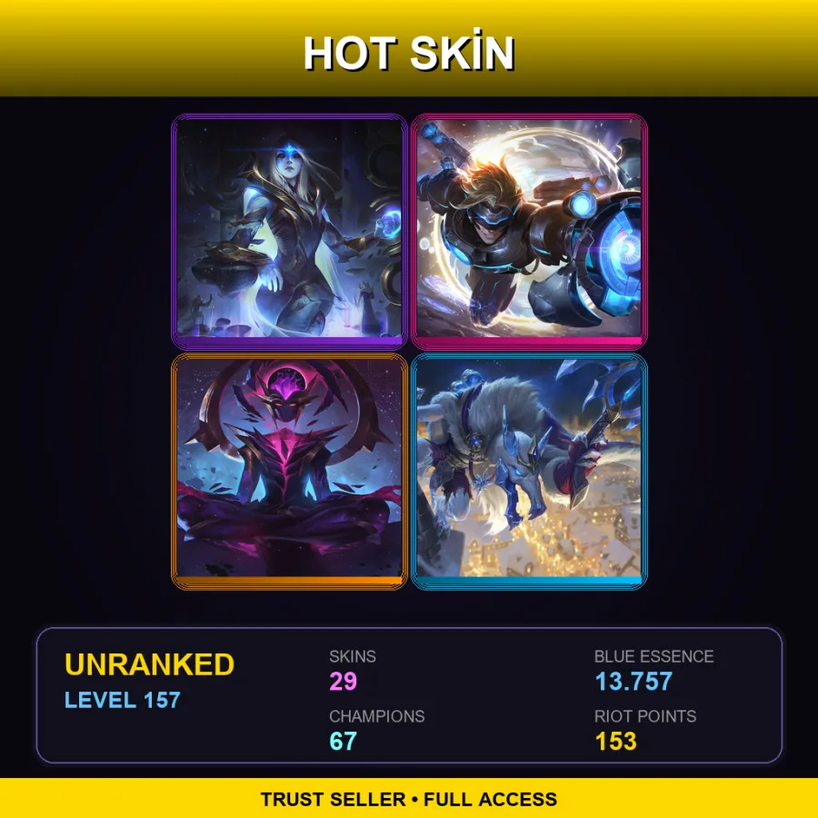 LAS | Lv157 | Unranked | 29 Skin | 67 Champ