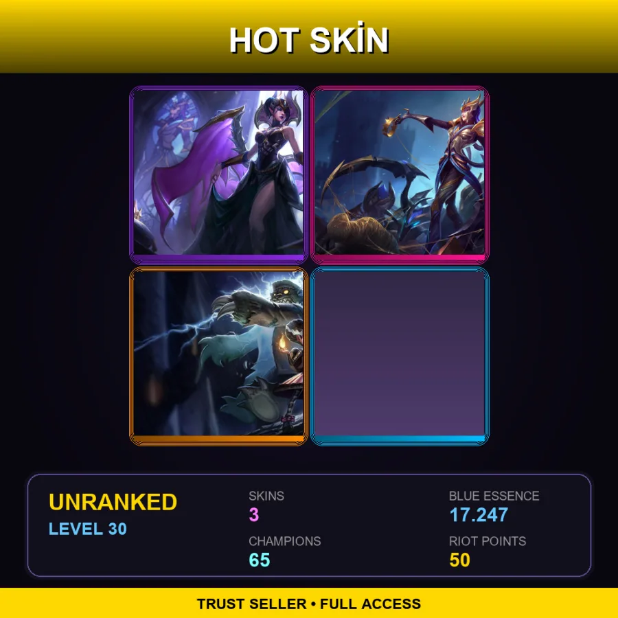 EUNE | Lv30 | Unranked | 3 Skin | 65 Champ