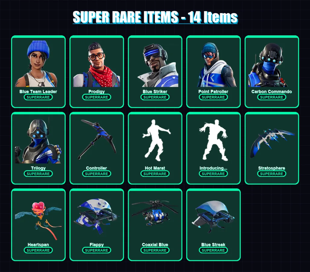 [PS4/PS5/XBOX/PC] | Blue Team Leader | Prodigy | Blue Striker | 96 skin | Lv2023