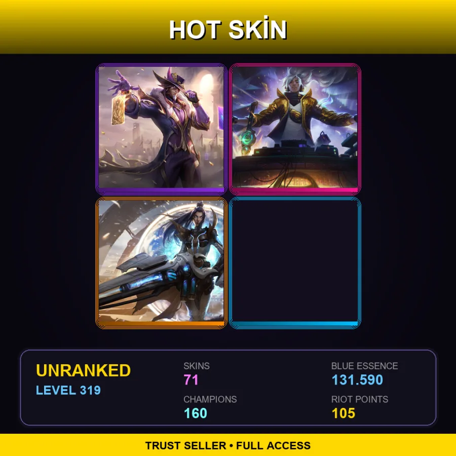 SG | Lv319 | Unranked | 71 Skin | 160 Champ with Teemo