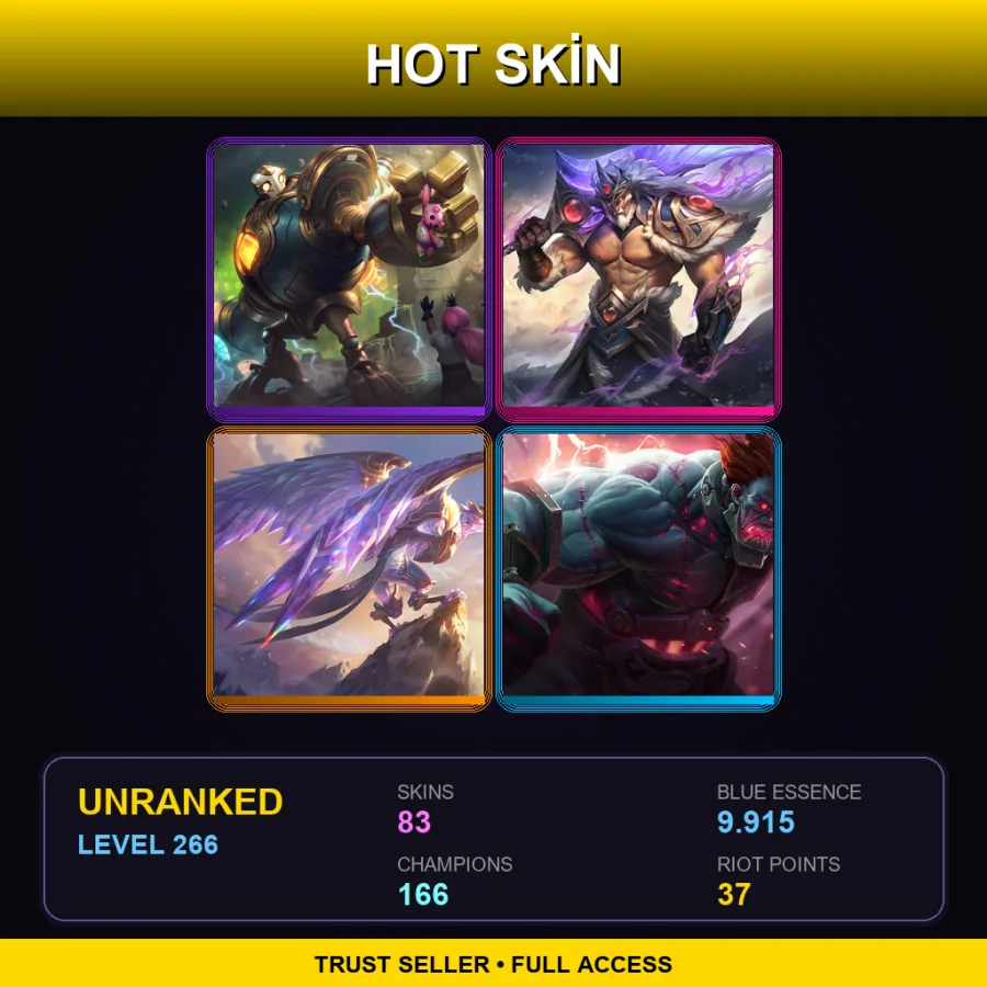 ME | Lv266 | Unranked | 83 Skin | 166 Champ